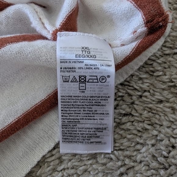 Gap Linen-Blend Crewneck Sweater in New off white stripe Color Lightweight - Picture 8 of 10